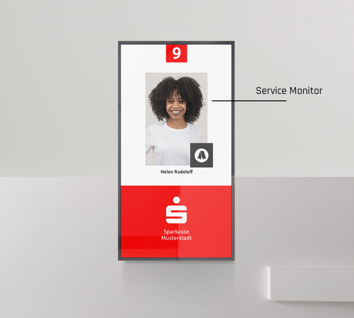 Kundenleitsystem Service Screen