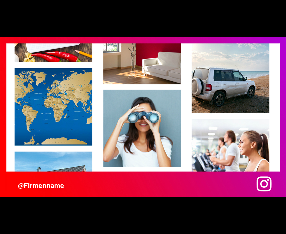 Kreditinstitue Digital Signage bei Social Media